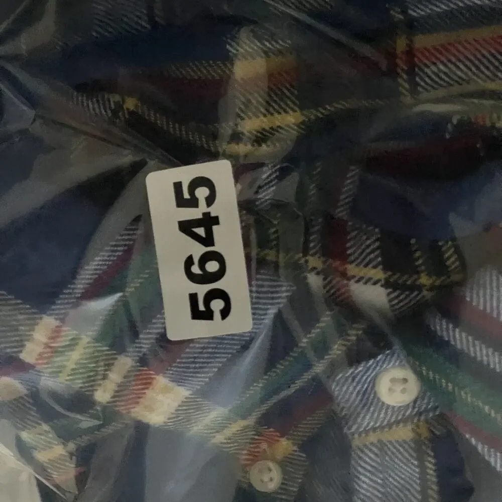 Polo Ralph Lauren Flannel Shirt Mens‎ 2XLT Plaid Button Down Performance Preppy